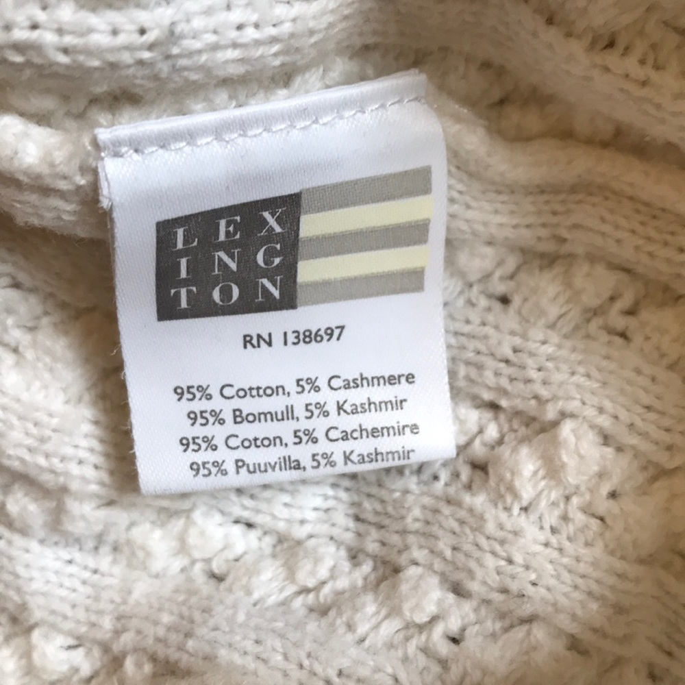 Lexington Co Cotton/Cashmere Cable knit Sweater - Picture 4 of 4